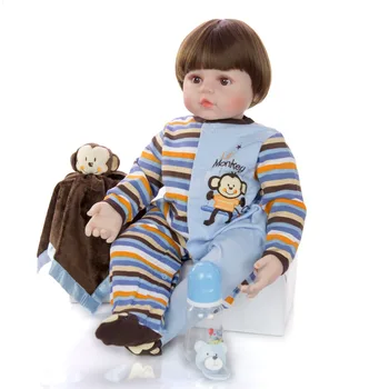 KEIUMI 24 Palčni Prerojeni malčka Lutke 60 cm, Silikonski Mehko Realne Princesa Dekle Baby Doll Za Prodajo bebe Otrok Rojstni dan, Božič, Darila