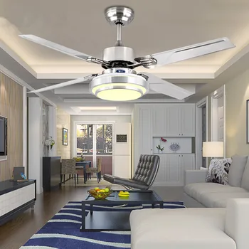 LED stropni ventilator sodobne 42 inch fan jedilnico LED lestenec Evropske starinsko dnevni sobi ventilator z LED Osvetlitev