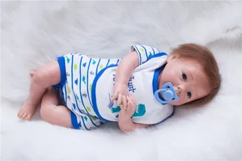 Moda 20 Palčni Novorojenčka Lutke Mehki Silikonski Vinil Realne Dojenčki, ki so Prerojeni Lutke 50 cm Veren bebe Božična Darila Za Menina