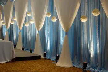 Modro nebo, Poroka Luči z belimi draperije Romantični fazi zavese 10 m (H) x 20 ft (L)
