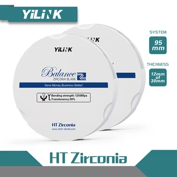 Yilink 95×12 mm Zirkon zahn sistem(95mm) debeline 12 mm--za zobni laboratorij za CAD/CAM